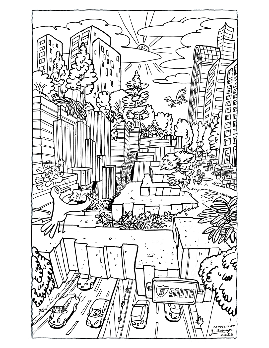 Freeway Park coloring page download