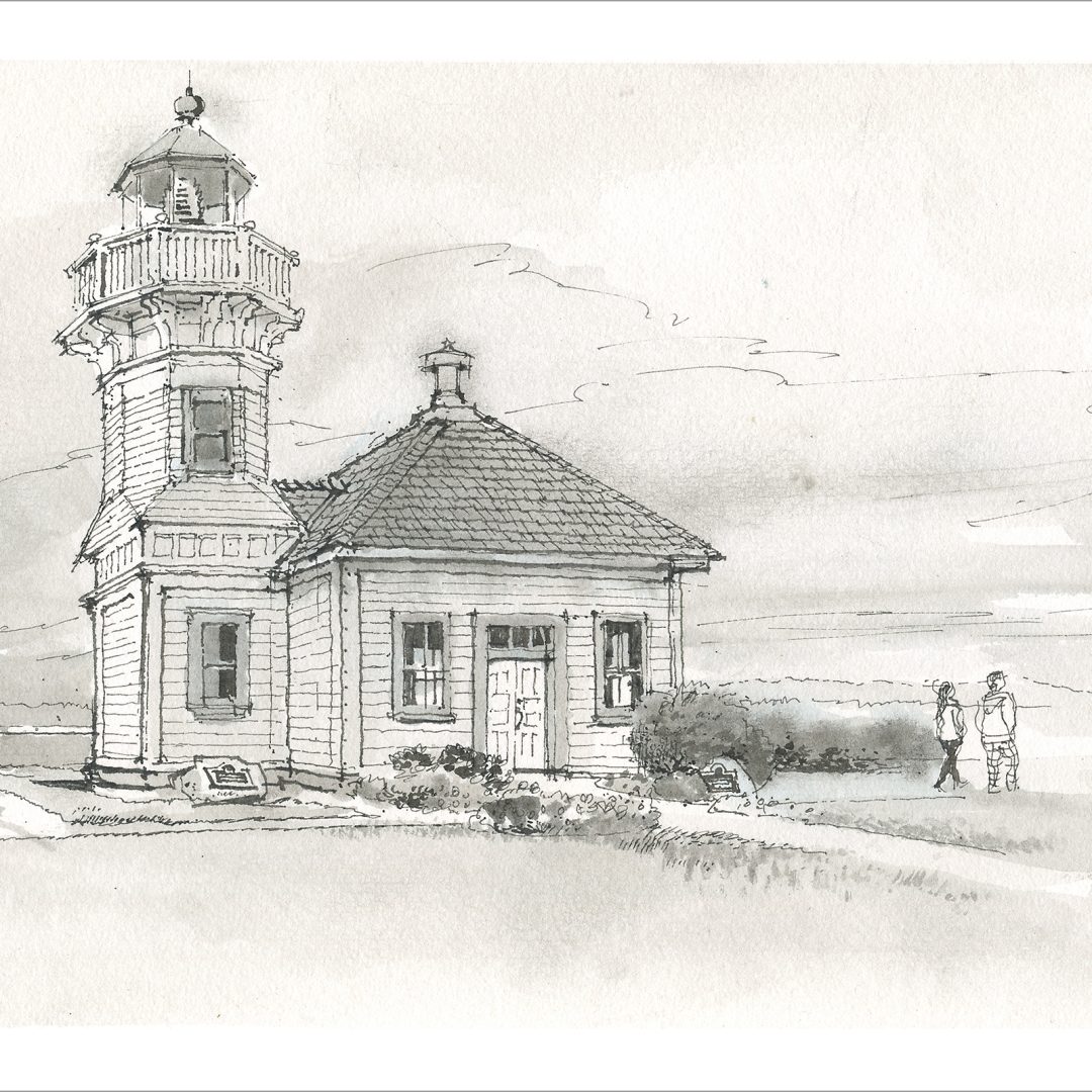 Mukilteo lighthouse 8 x 10 print outline